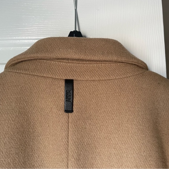 DKNY Camel Wool Blend Longline Coat Size XL - Picture 14 of 14